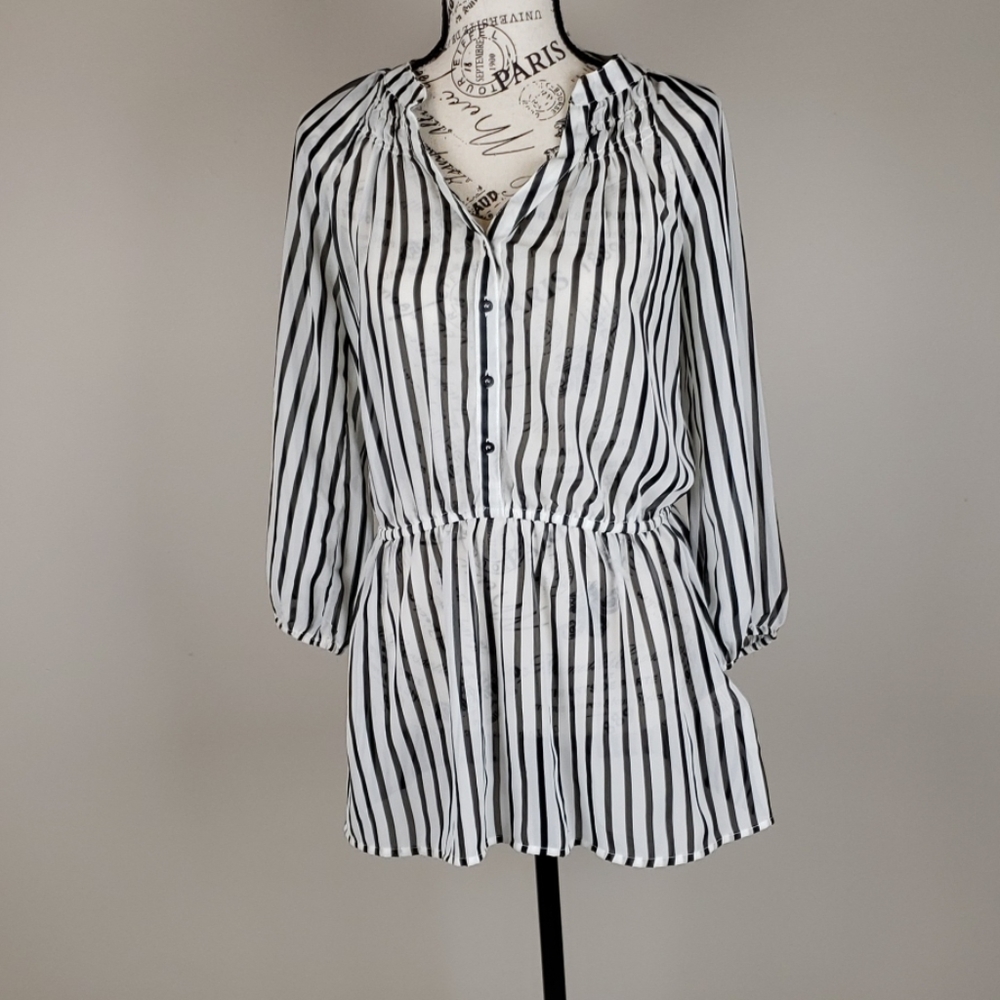 Love, Fire 🔥 black & white  blouse top shirt